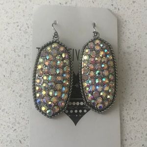 Sparkly rhinestone earrings (Kendra Scott shape)